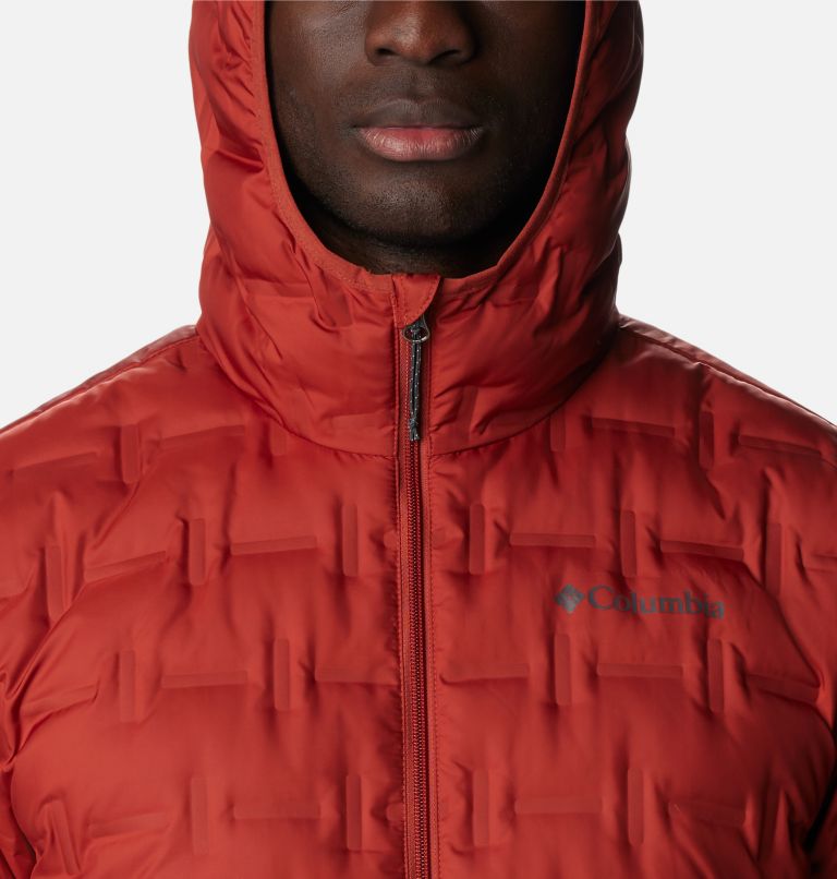 Men's Delta Ridge Down Hooded Jacket, Color: Warp Red, image 5