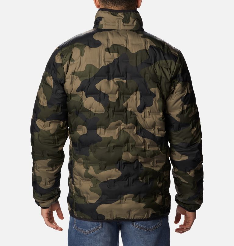 Men's Delta Ridge Down Jacket, Color: Stone Green Mod Camo Print, image 2