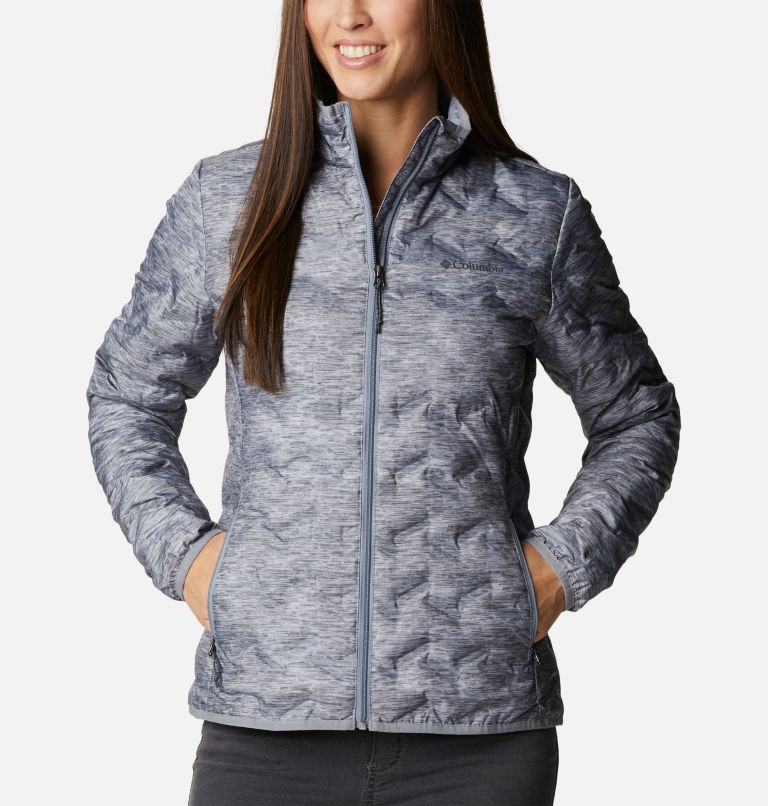 Women's Delta Ridge Down Jacket, Color: Tradewinds Grey Heather, image 1