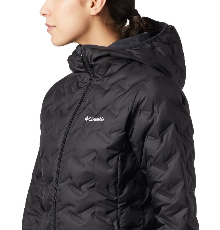 Thumbnail: Women's Delta Ridge Down Hooded Jacket, Color: Black, image 4