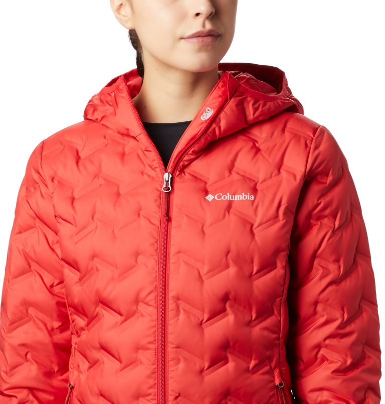 Delta Ridge Down Hooded Jacket | 658 | S, Color: Red Lily, image 3