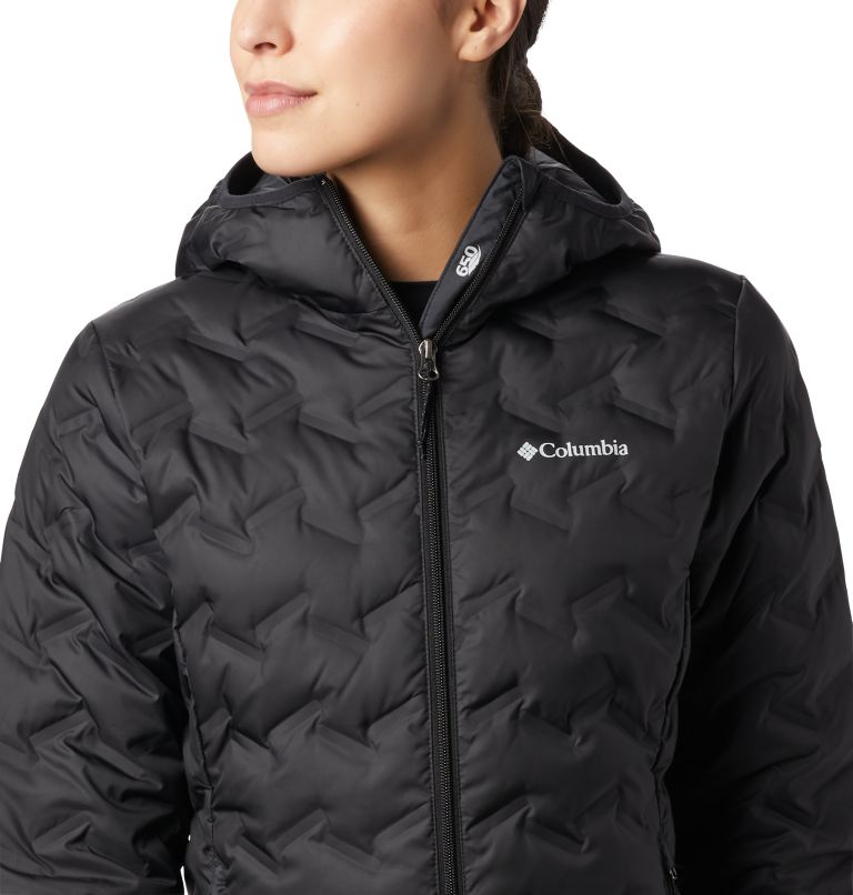 Thumbnail: Women's Delta Ridge Down Hooded Jacket, Color: Black, image 3