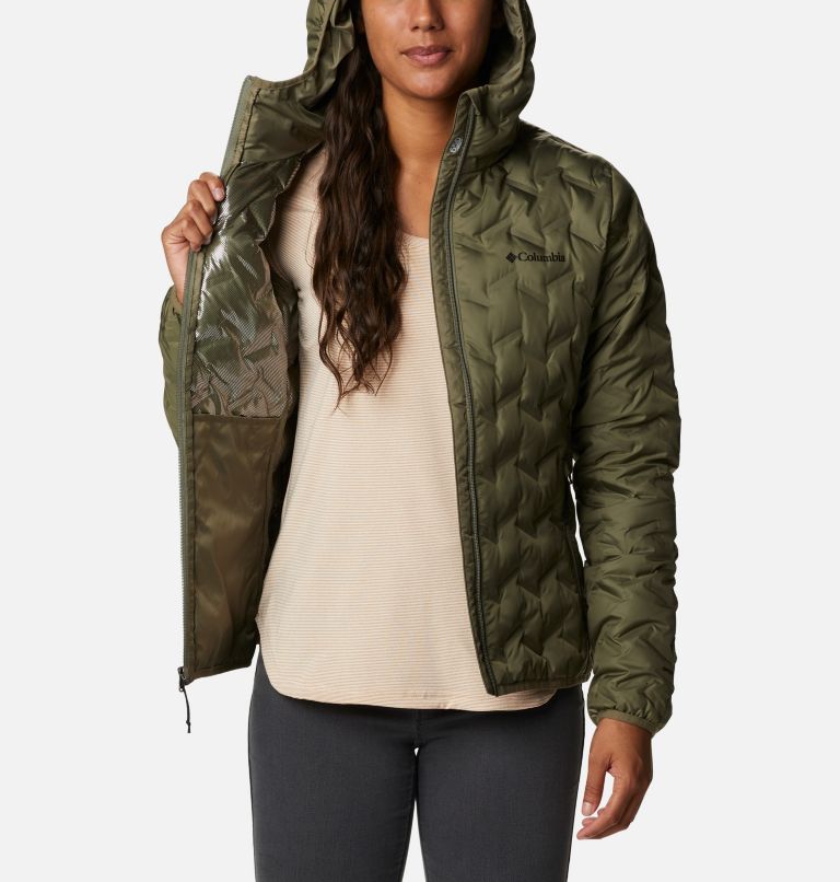 Delta Ridge Down Hooded Jacket | 397 | S, Color: Stone Green, image 5