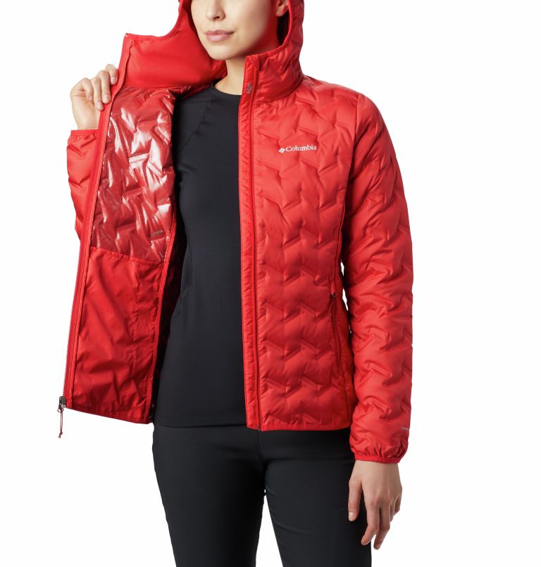 Thumbnail: Delta Ridge Down Hooded Jacket | 658 | S, Color: Red Lily, image 6
