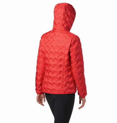 Women's Delta Ridge Down Hooded Jacket Delta Ridge&trade; Down Hooded Jacke | 010 | L, Red Lily, back