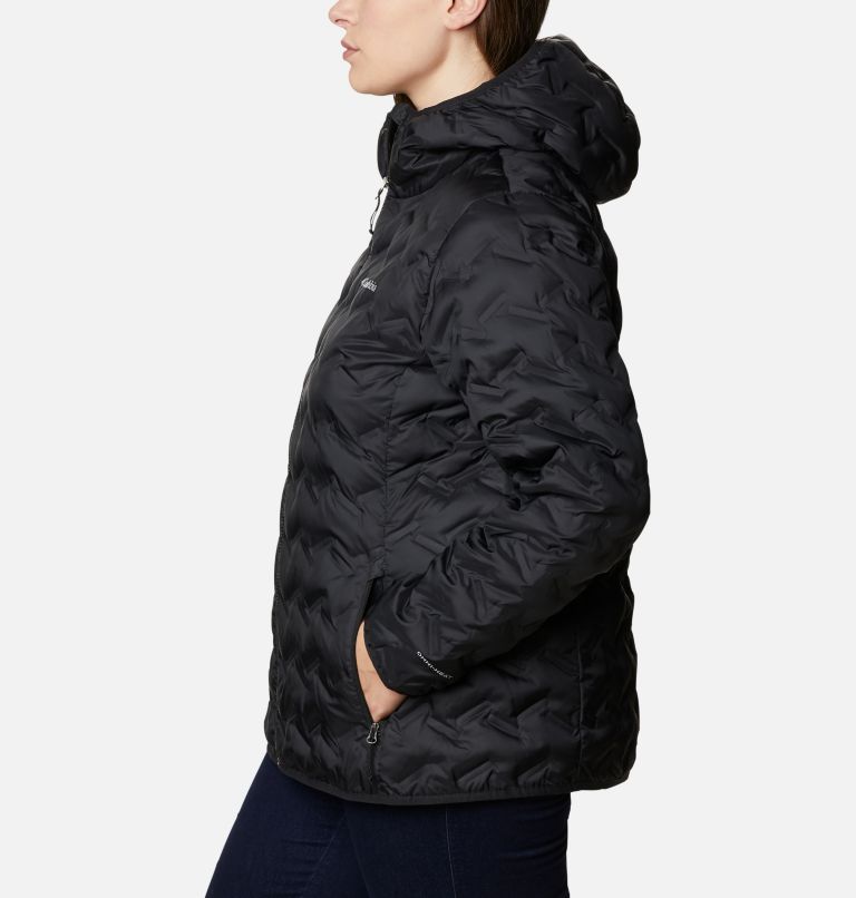 Women's Delta Ridge Down Hooded Jacket - Plus Size, Color: Black, image 3