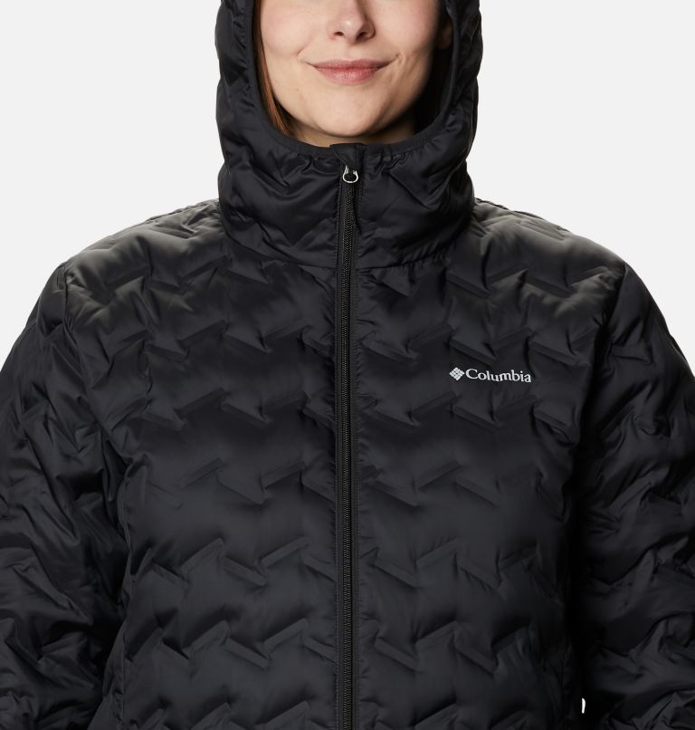 Women's Delta Ridge Down Hooded Jacket - Plus Size, Color: Black, image 4
