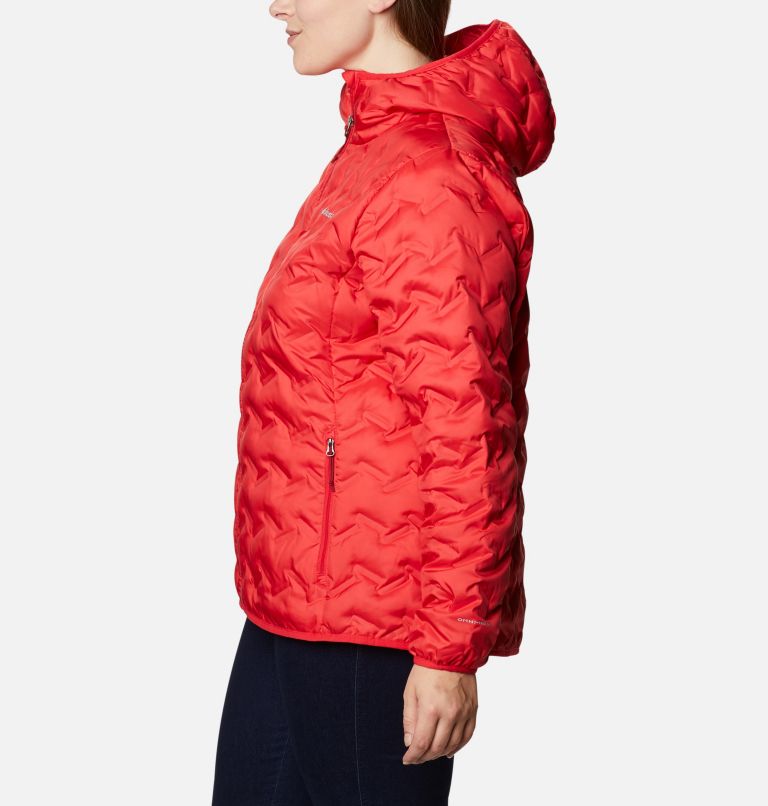 Women's Delta Ridge Down Hooded Jacket - Plus Size, Color: Red Lily, image 3