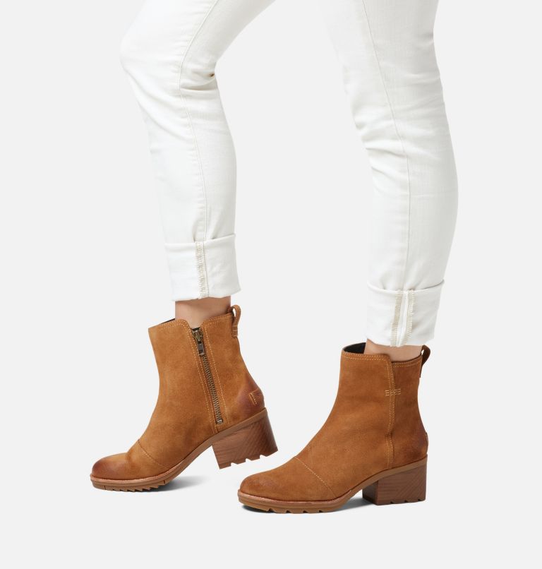 Women's Cate Bootie, Color: Camel Brown, image 7