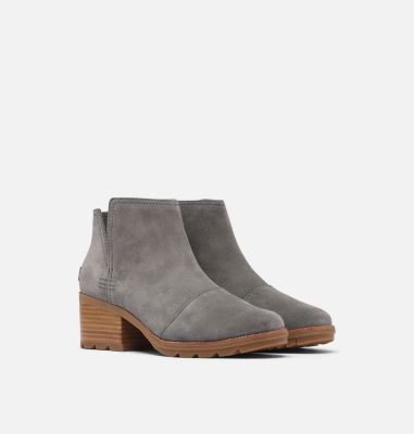 grey cut out booties