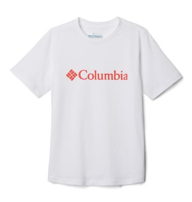 Youth CSC Basic Logo&trade; T-shirt CSC Basic Logo&trade; Youth Short Sleeve | 103 | L, White, Bright Poppy, front
