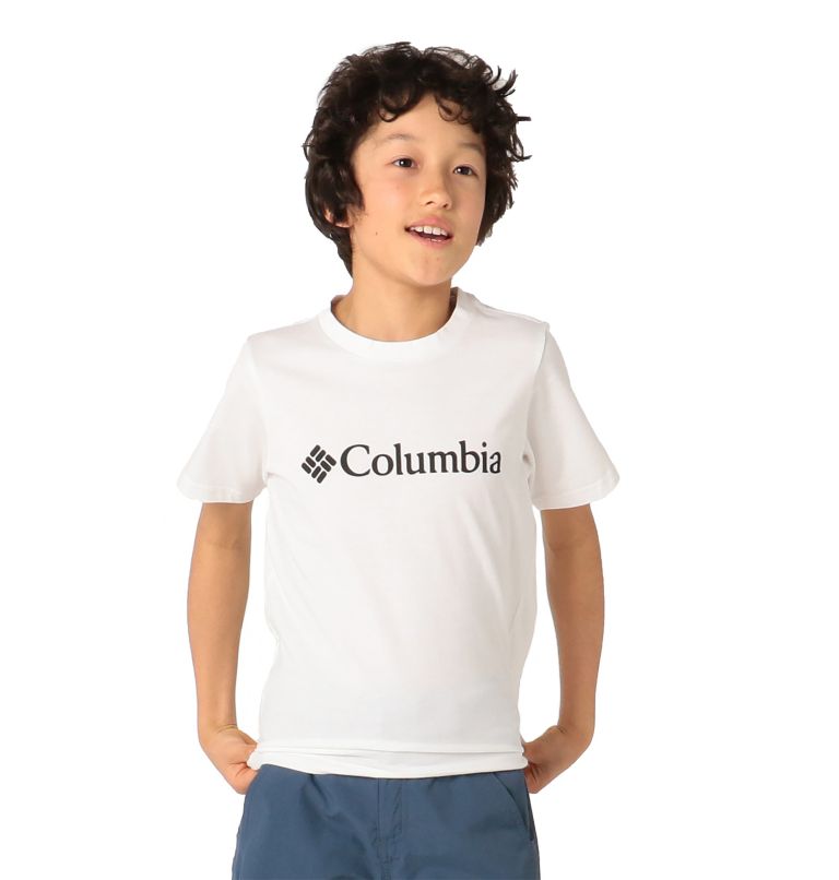 Kids' CSC Basic Logo Short Sleeve Shirt, Color: White, image 1