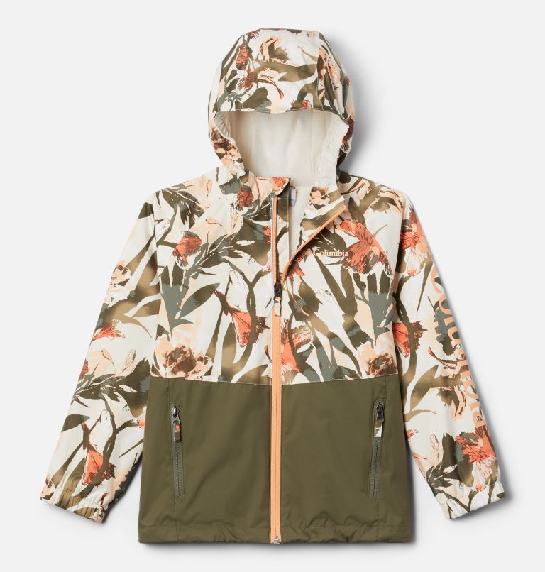 Thumbnail: Dalby Springs Jacke Junior, Color: Chalk Floriculture, Stone Green, image 1