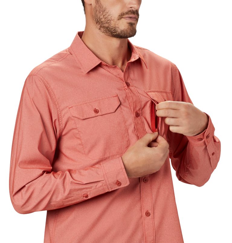 Thumbnail: Men's Canyon Pro Long Sleeve Shirt, Color: Desert Red, image 4