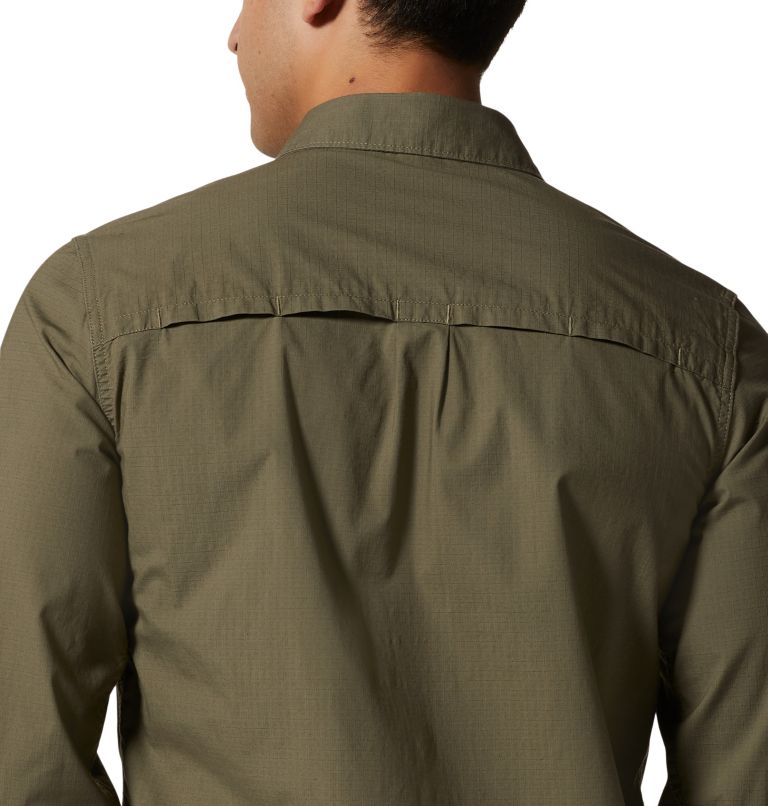 Thumbnail: Men's J Tree Long Sleeve Shirt, Color: Stone Green, image 5