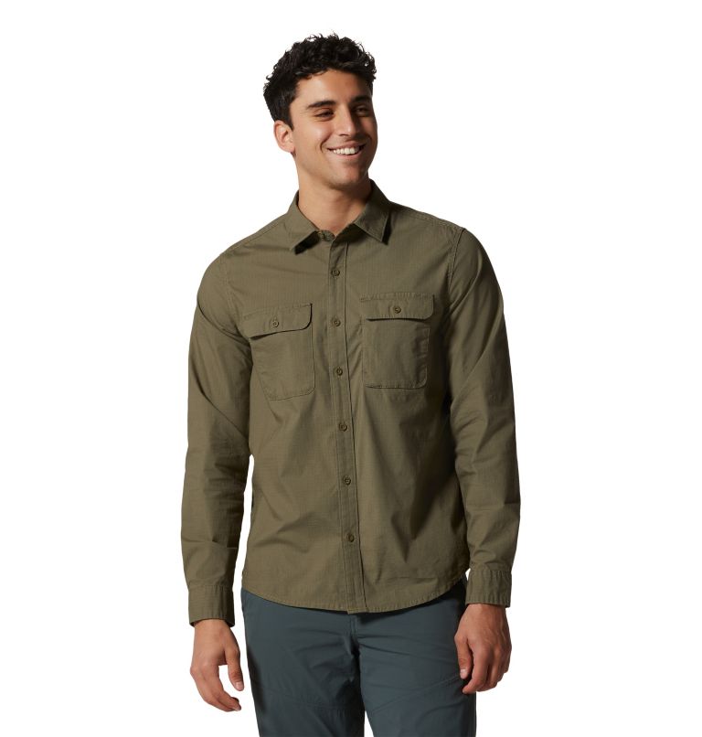Thumbnail: Men's J Tree Long Sleeve Shirt, Color: Stone Green, image 1