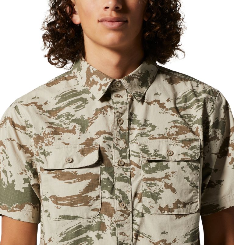 Camouflage Button-Front Shirts for Men