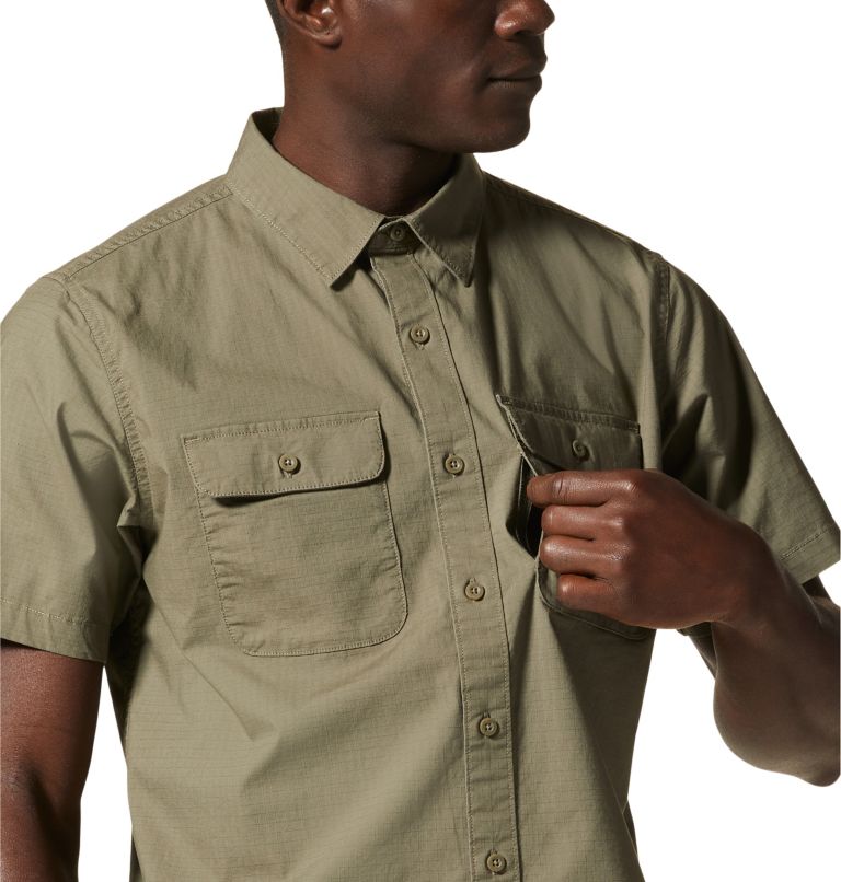 Thumbnail: Men's J Tree Short Sleeve Shirt, Color: Stone Green, image 4