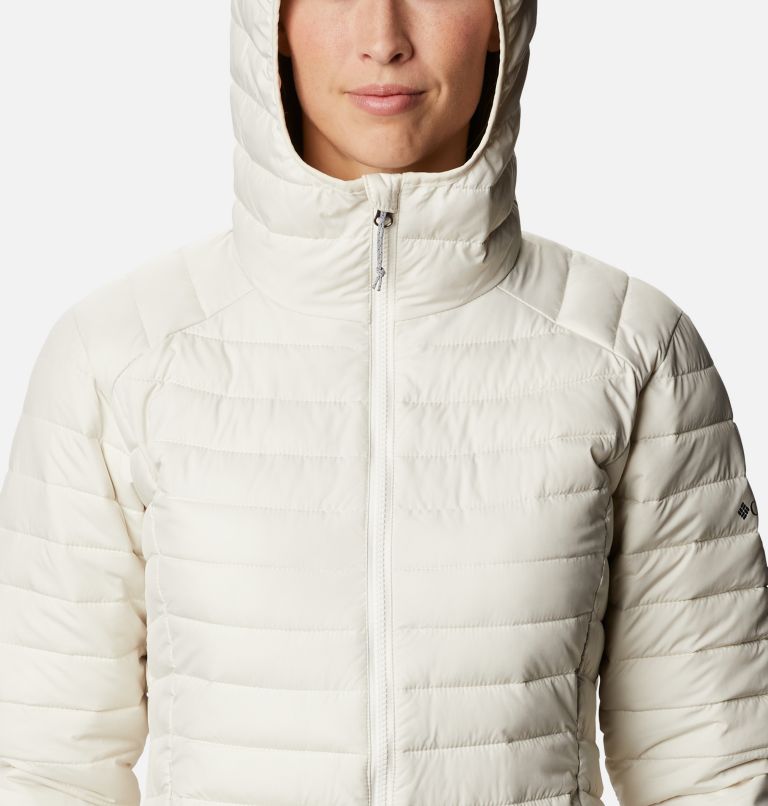 Women's White Out Mid Hooded Jacket, Color: Chalk, image 4