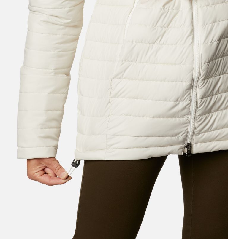 Women's White Out Mid Hooded Jacket, Color: Chalk, image 6