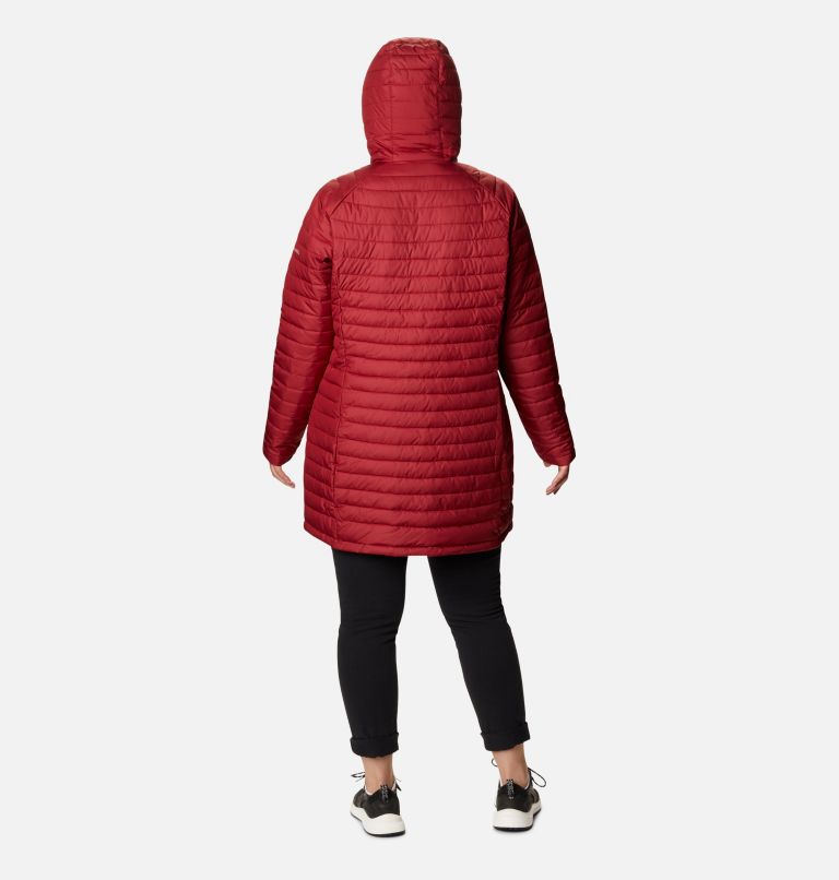 Women's White Out Mid Hooded Jacket - Plus Size, Color: Beet, image 2