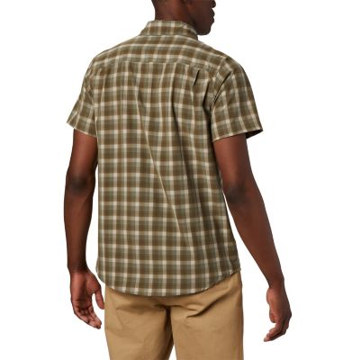 Men's Triple Canyon&trade; Short Sleeve Shirt Triple Canyon&trade; SS Shirt | 437 | L, Fossil Mini Tonal Plaid, back