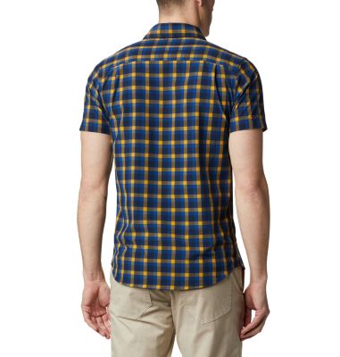 Men's Triple Canyon&trade; Short Sleeve Shirt Triple Canyon&trade; SS Shirt | 437 | L, Azul Mini Tonal Plaid, back