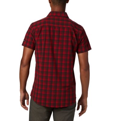 Men's Triple Canyon&trade; Short Sleeve Shirt Triple Canyon&trade; SS Shirt | 437 | L, Mountain Red Mini Tonal Plaid, back