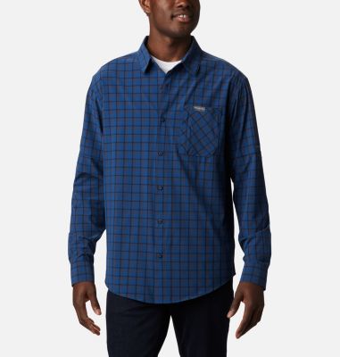 Men's Triple Canyon&trade; Shirt Triple Canyon&trade; LS Shirt | 432 | S, Bright Indigo Mini Tonal Plaid, front