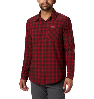 Men's Triple Canyon&trade; Shirt Triple Canyon&trade; LS Shirt | 432 | S, Mountain Red Mini Tonal Plaid, front