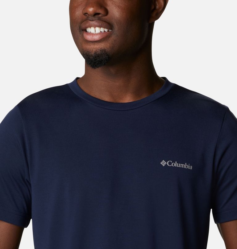 Maxtrail™ SS Logo Tee | 466 | S Men's Maxtrail™ Short Sleeve Logo Tee, Collegiate Navy Stacked Dimension, a2