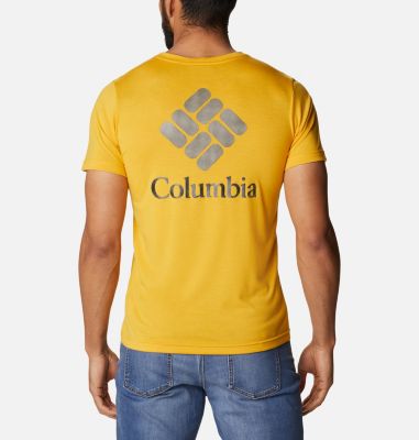 Men's Maxtrail&trade; Short Sleeve Logo Tee Maxtrail&trade; SS Logo Tee | 248 | L, Bright Gold Stacked Dimension, back