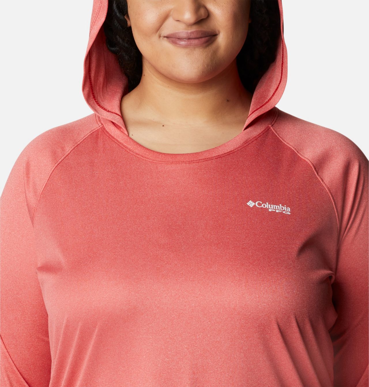 Women's PFG Tidal Tee™ Heather Hoodie - Plus Size 4