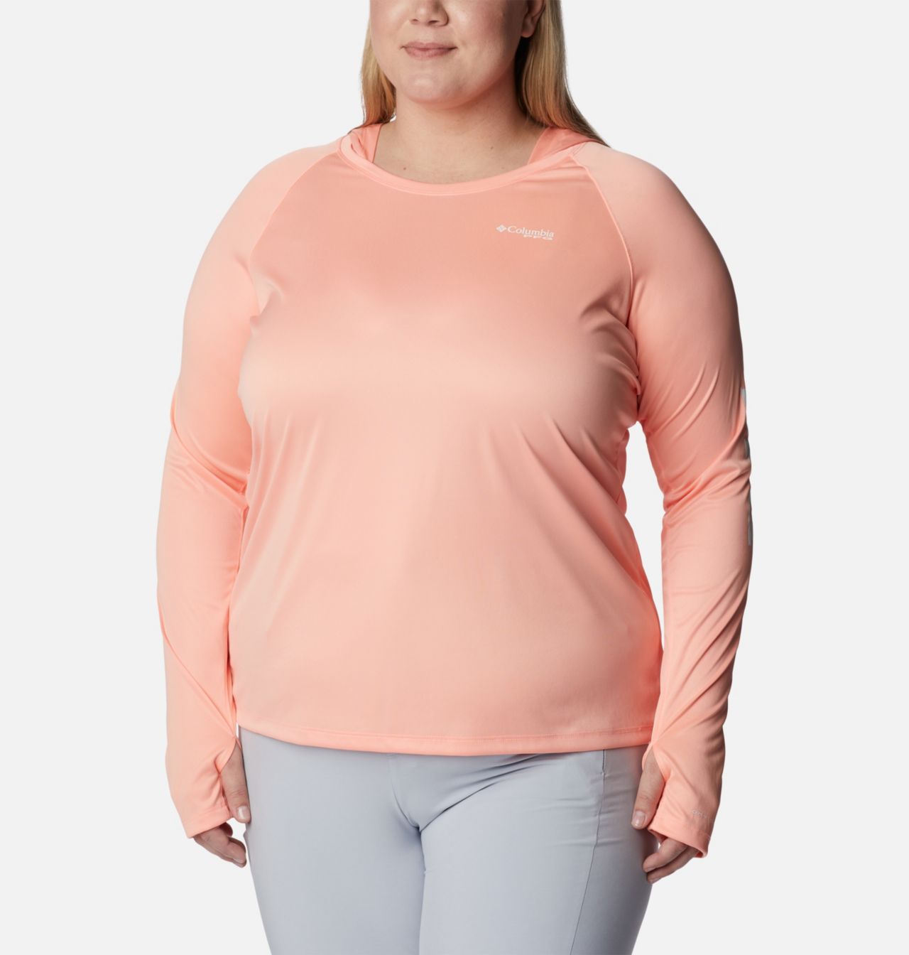 Women's PFG Tidal Tee™ Heather Hoodie - Plus Size 1