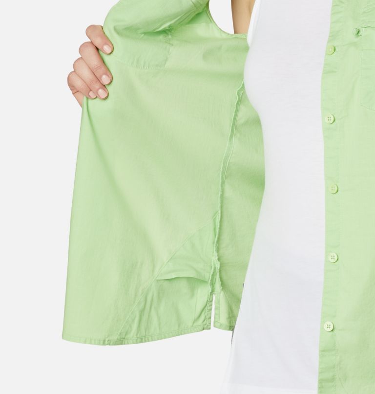 Women's PFG Bonehead Stretch Sleeveless Shirt, Color: Light Lime, image 6
