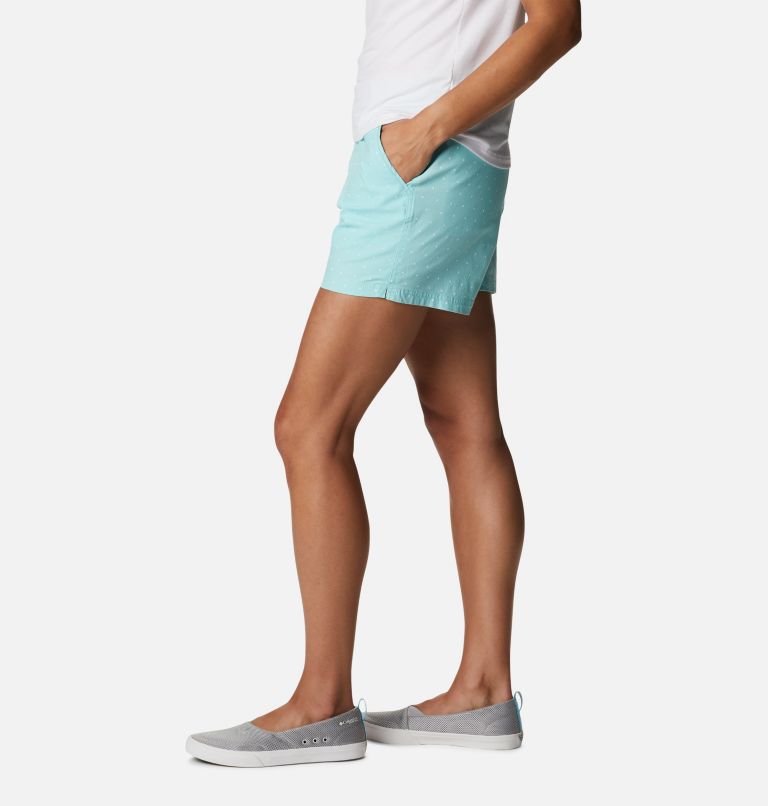 Women's PFG Bonehead Stretch Shorts, Color: Gulf Stream Swiss Dot, image 3