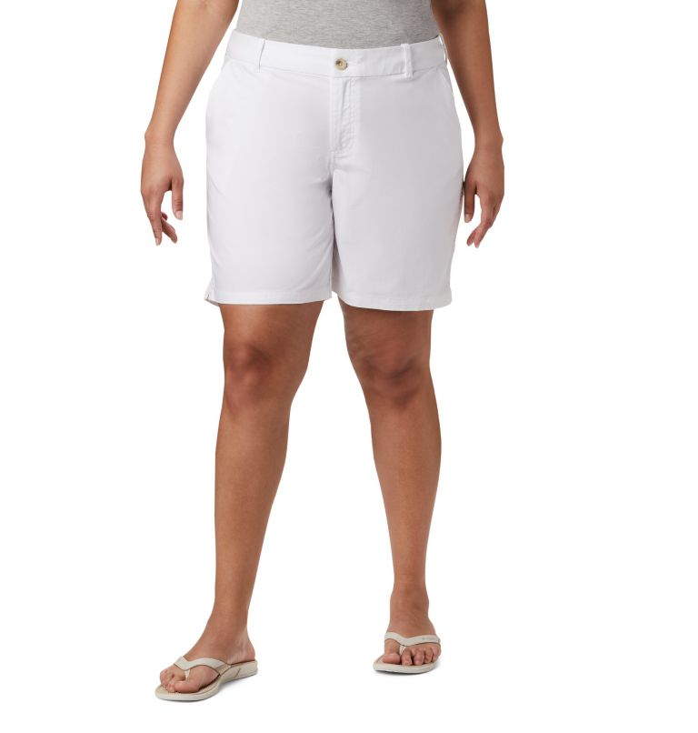 Women's PFG Bonehead Stretch Shorts, Color: White, image 1