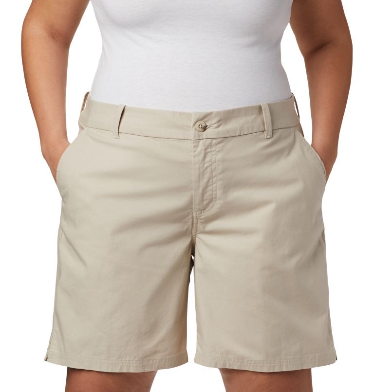 Women's PFG Bonehead Stretch Shorts - Plus Size, Color: Fossil, image 3
