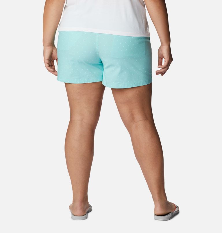 Women's PFG Bonehead Stretch Shorts - Plus Size, Color: Gulf Stream Swiss Dot, image 2