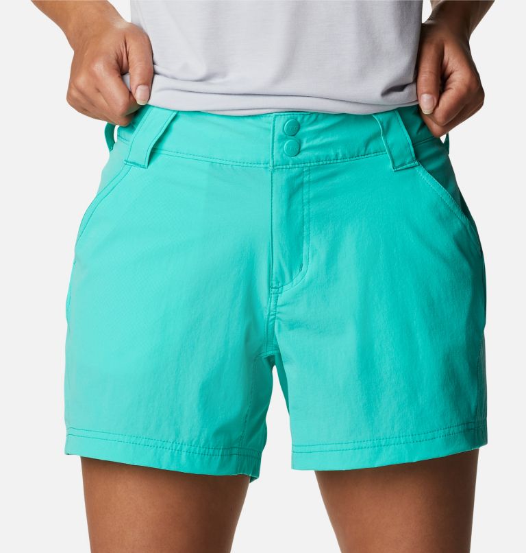 Thumbnail: Women's PFG Coral Point III Shorts, Color: Electric Turquoise, image 4