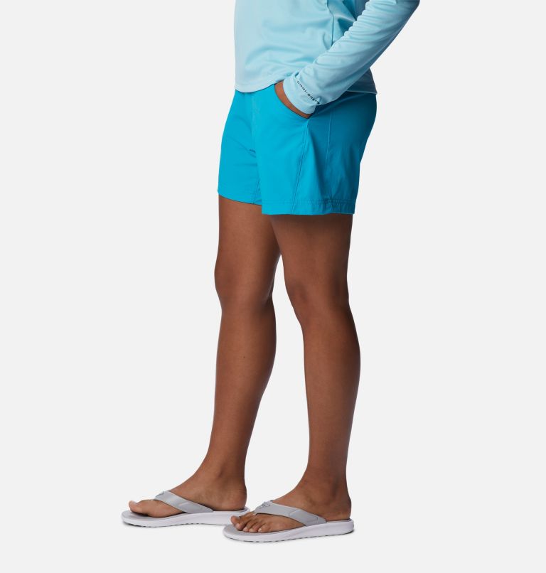 Women's PFG Coral Point III Shorts, Color: Ocean Teal, image 3