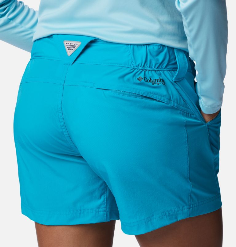 Women's PFG Coral Point III Shorts, Color: Ocean Teal, image 5