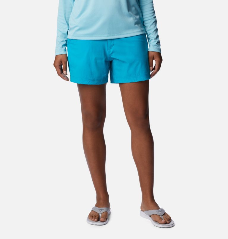 Women's PFG Coral Point III Shorts, Color: Ocean Teal, image 1