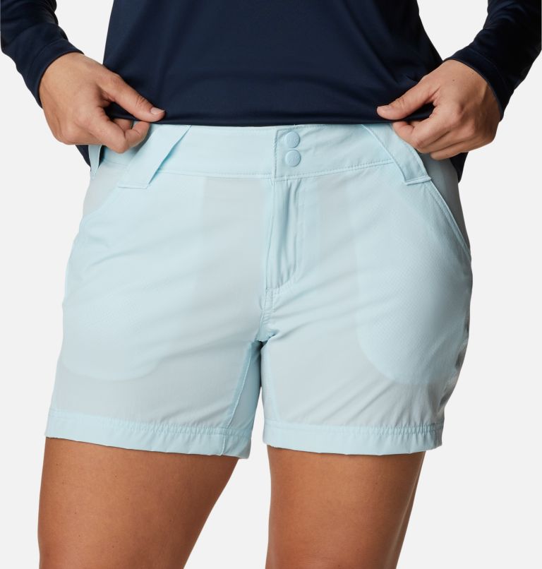 Women's PFG Coral Point III Shorts, Color: Spring Blue, image 4