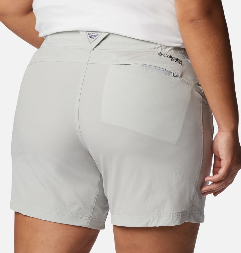 Women's PFG Coral Point III Shorts - Plus Size, Color: Cool Grey, image 5