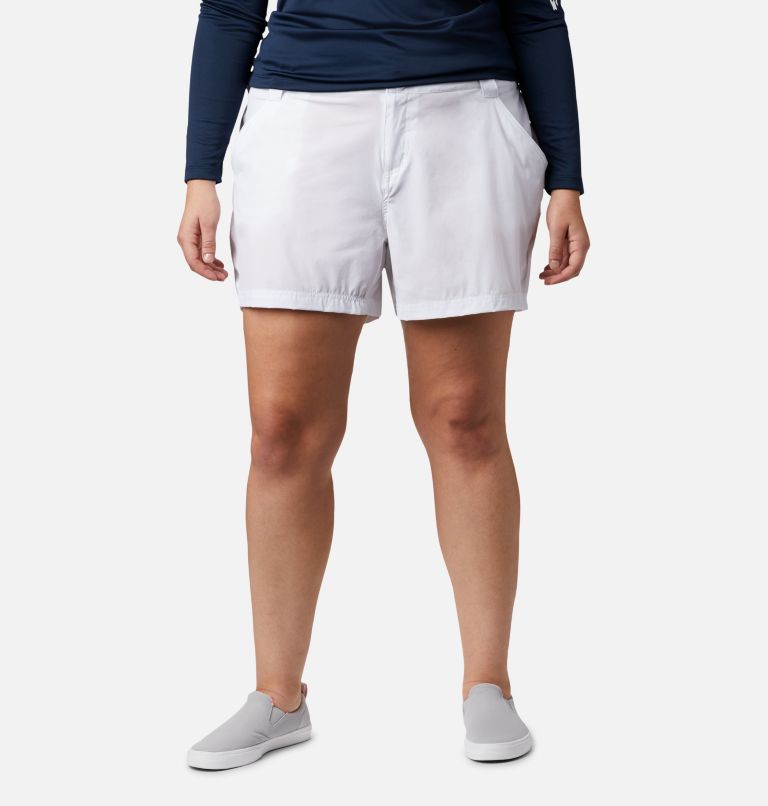 Women's PFG Coral Point III Shorts - Plus Size, Color: White, image 1