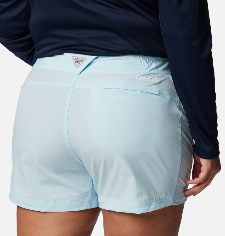 Thumbnail: Women's PFG Coral Point III Shorts - Plus Size, Color: Spring Blue, image 5