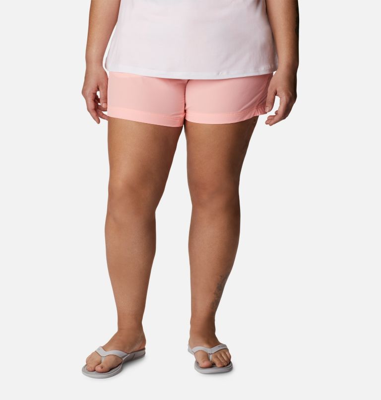 Thumbnail: Women's PFG Coral Point III Shorts - Plus Size, Color: Tiki Pink, image 1