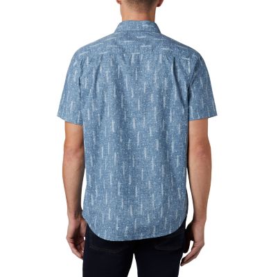 Men's Summer Chill&trade; Short Sleeve Shirt M Summer Chill&trade; SS Shirt | 427 | L, Sky Blue Trees, back