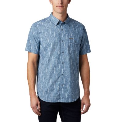 Men's Summer Chill&trade; Short Sleeve Shirt M Summer Chill&trade; SS Shirt | 427 | L, Sky Blue Trees, front